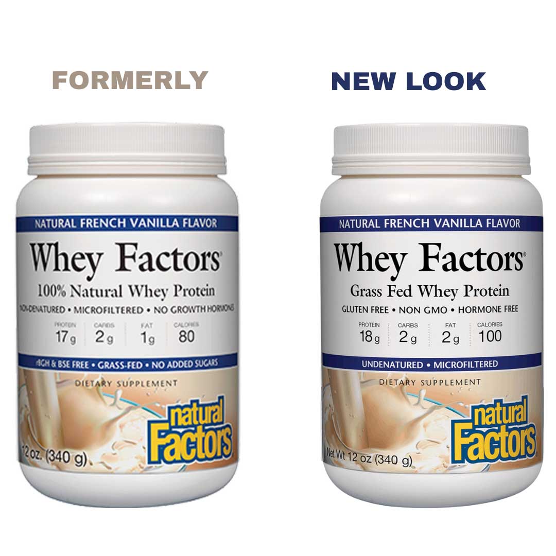 Natural Factors Whey Factors Grass Fed Whey Protein Powder New Look
