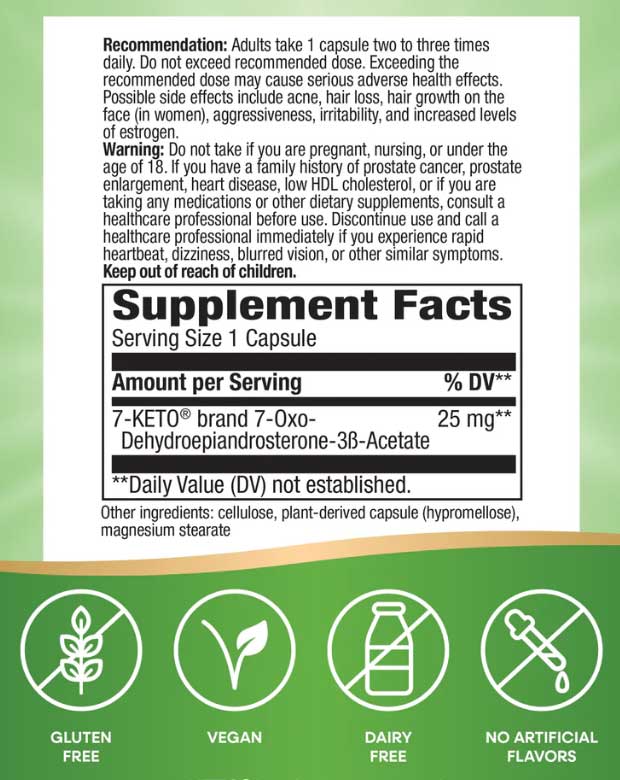 Nature's Way 7-Keto (Formerly Enzymatic Therapy 7-Keto) Ingredients