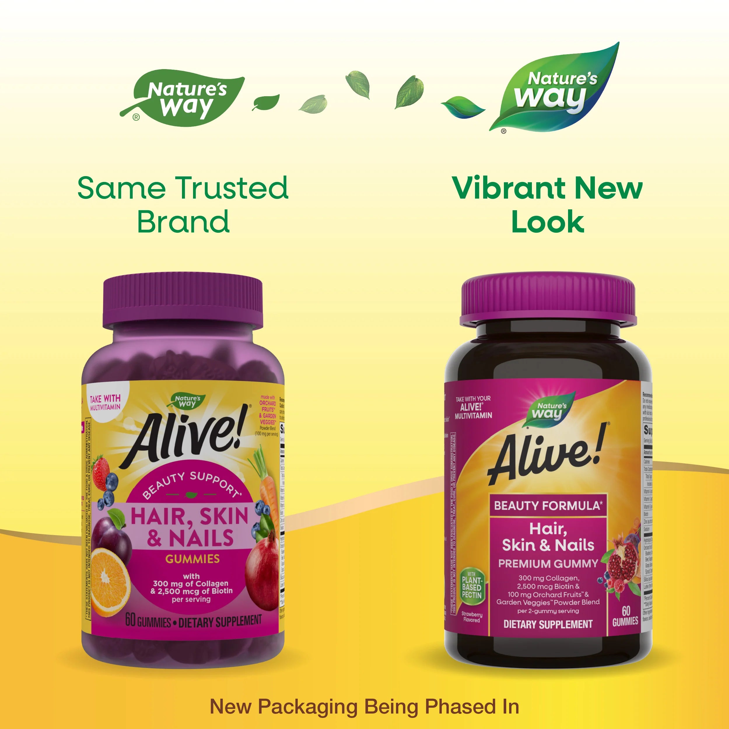 Nature's Way Alive Hair, Skin & Nails Premium Gummies New Look