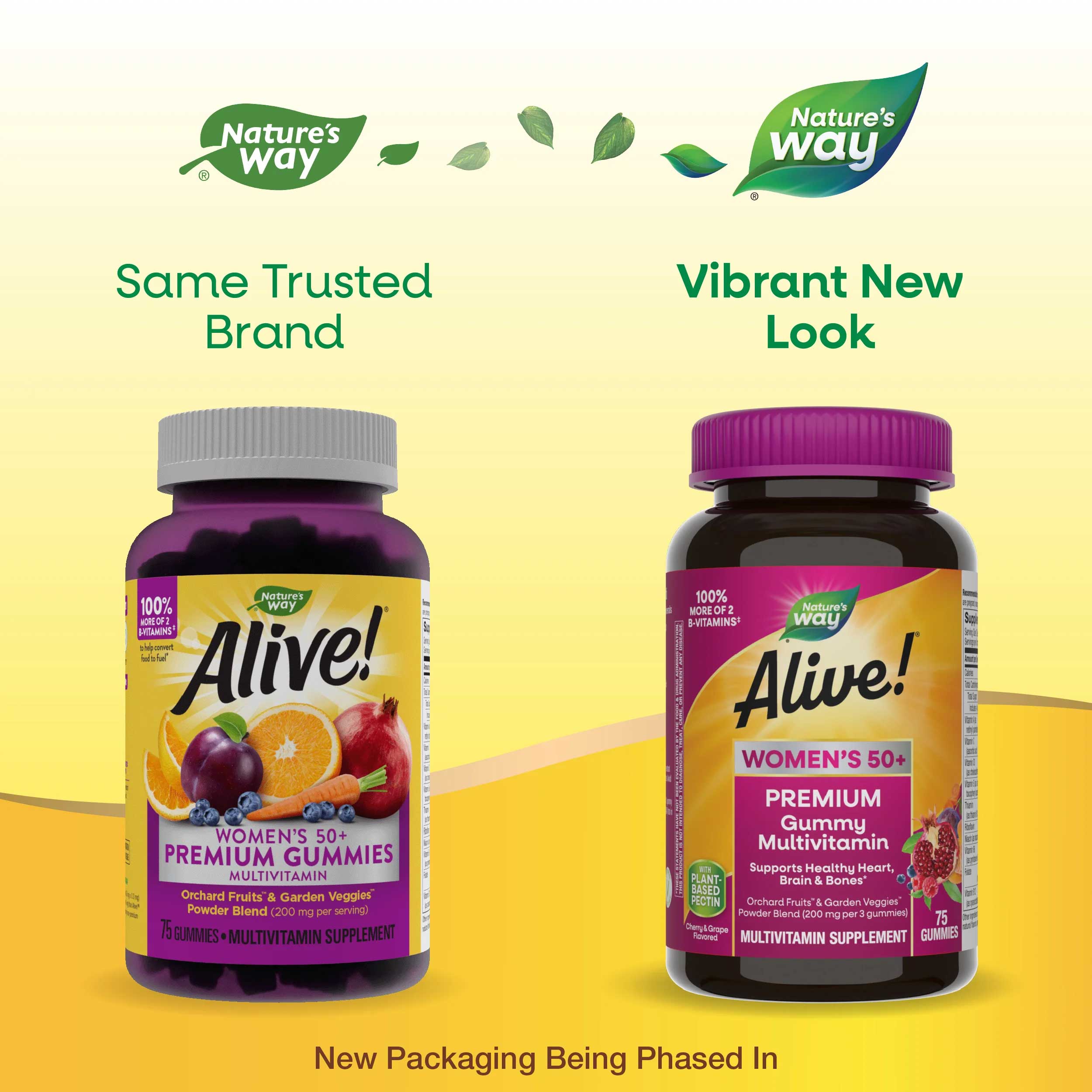 Nature's Way Alive! Women's 50+ Premium Gummy Multivitamin New Look