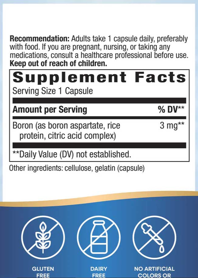 Nature's Way Boron Complex Ingredients