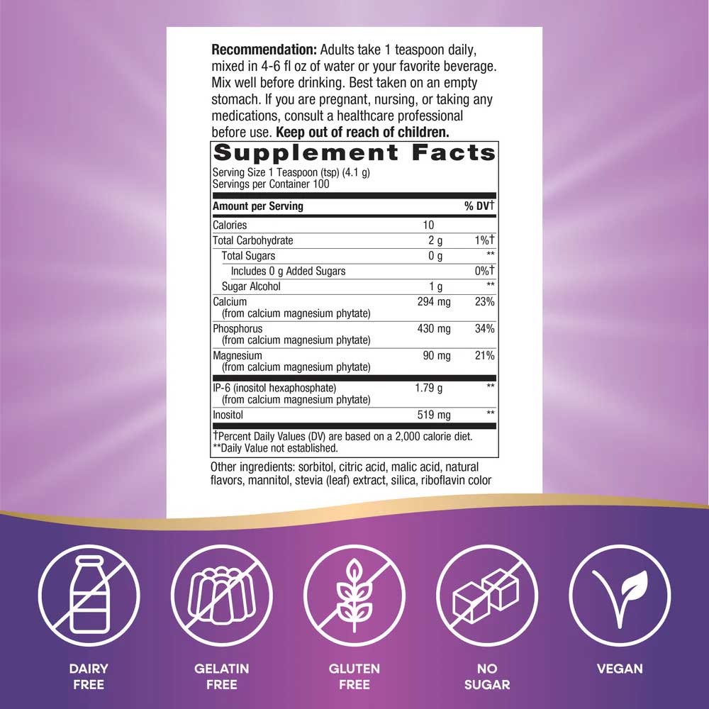 Nature's Way Cell Forté® IP-6 & Inositol Ultra-Strength‡ Powder Ingredients