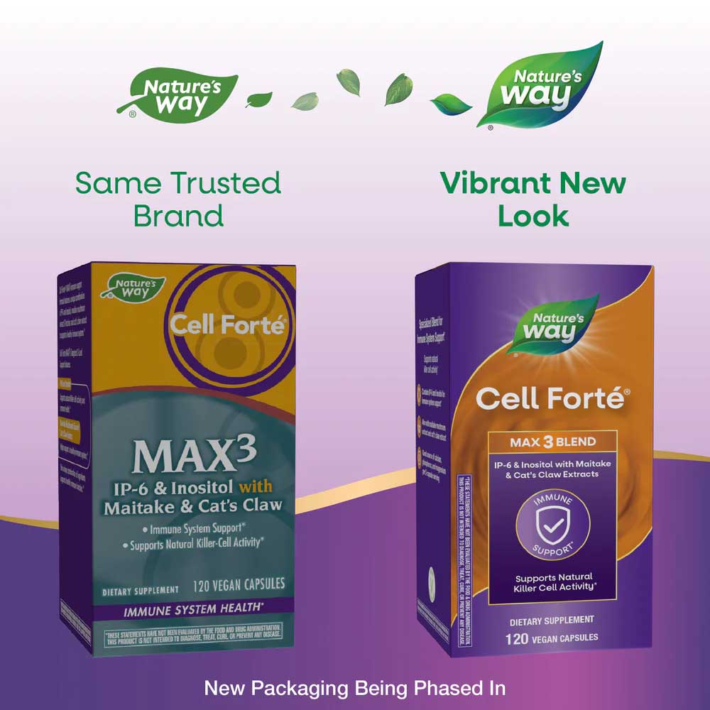 Nature's Way Cell Forté MAX 3 (Formerly Enzymatic Therapy Cell Forté MAX 3) New Look