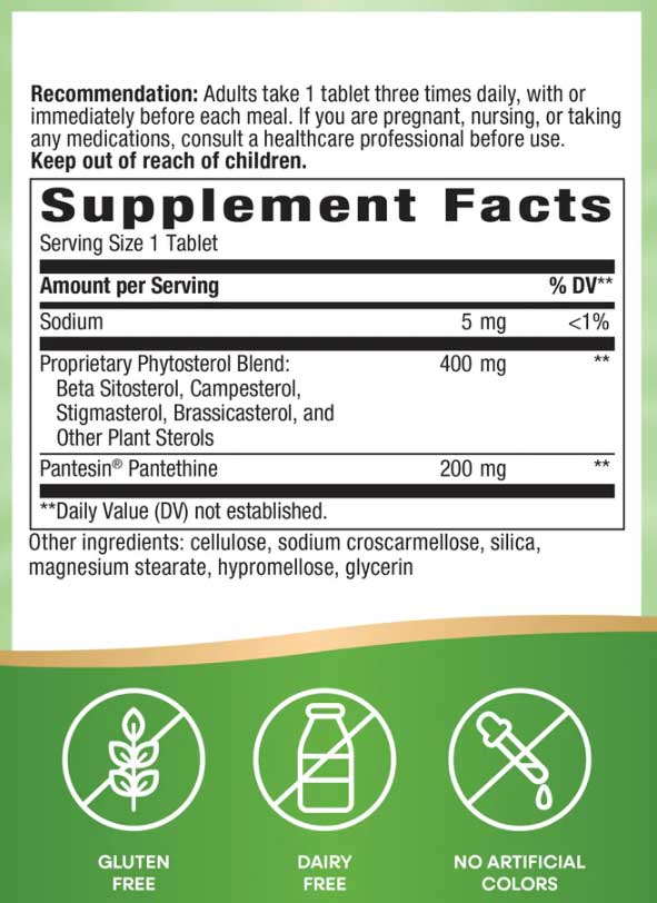 Nature's Way Cholesterol Shield (Formerly Enzymatic Therapy Cholesterol Shield) Ingredients