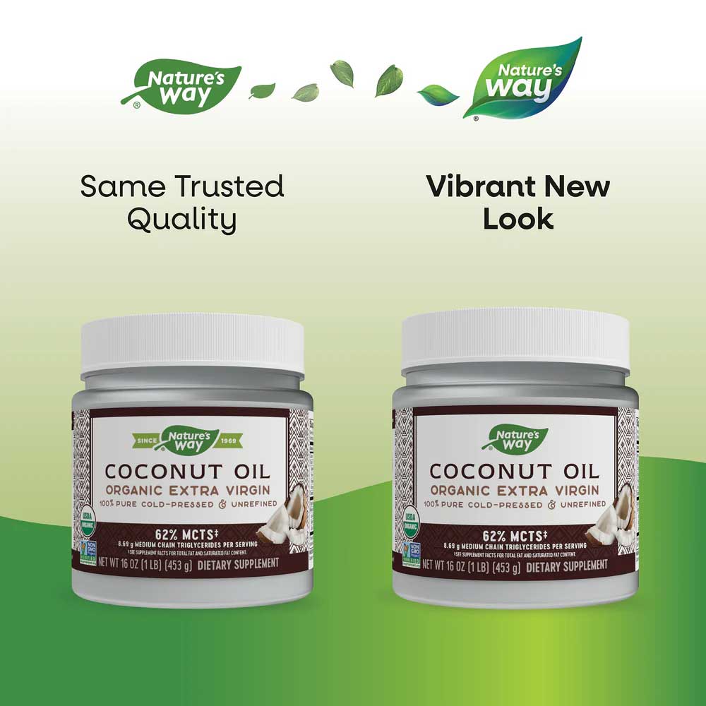Nature's Way Coconut Oil Organic Extra Virgin New Look