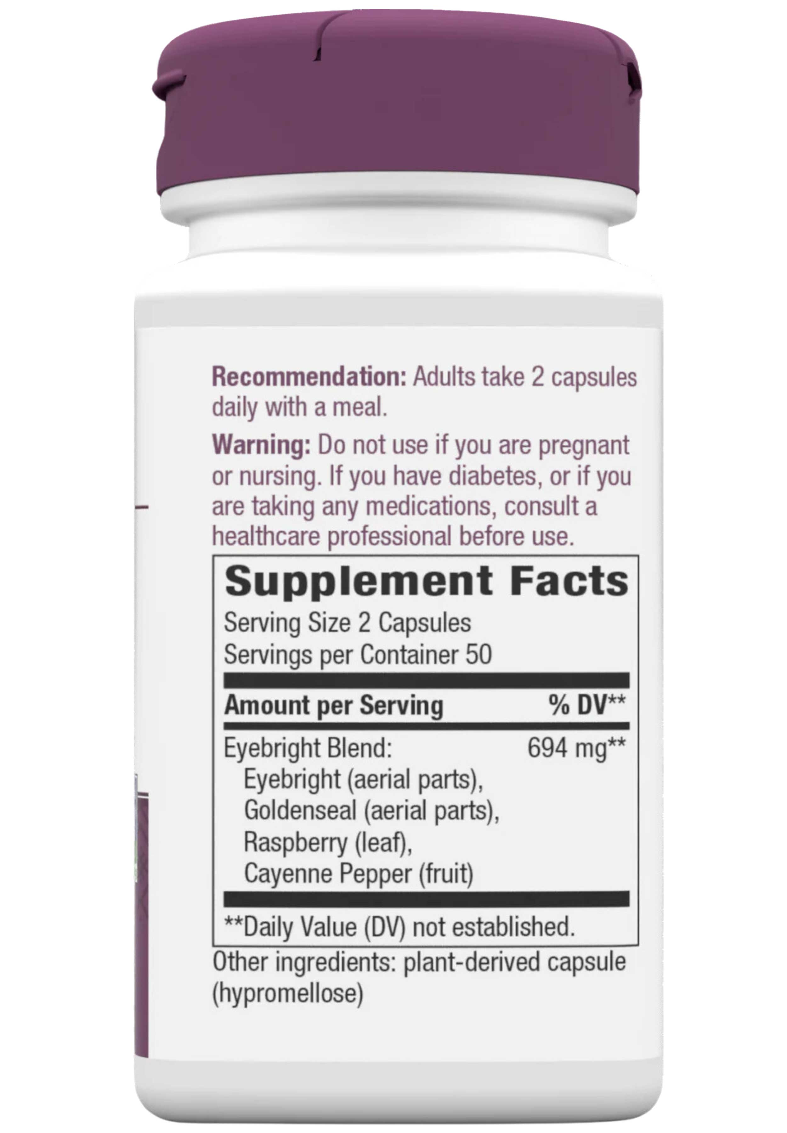 Nature's Way Eyebright Herbal Blend (Premium Blend) Ingredients