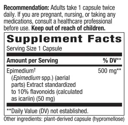 Nature's Way Horny Goat Weed Ingredients