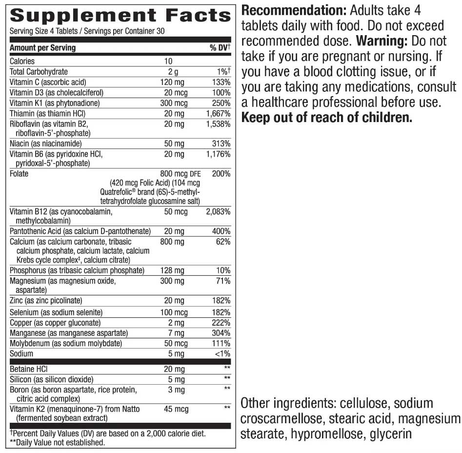 Nature's Way OsteoPrime Plus Ingredients