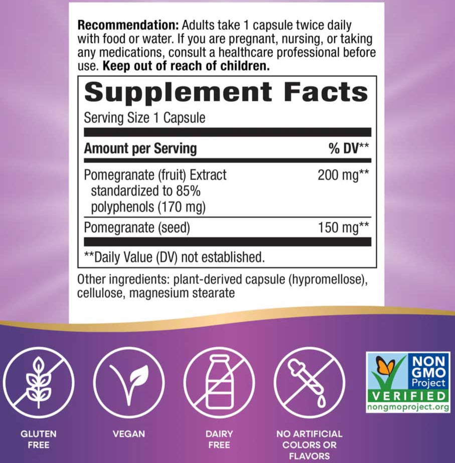 Nature's Way Pomegranate Ingredients