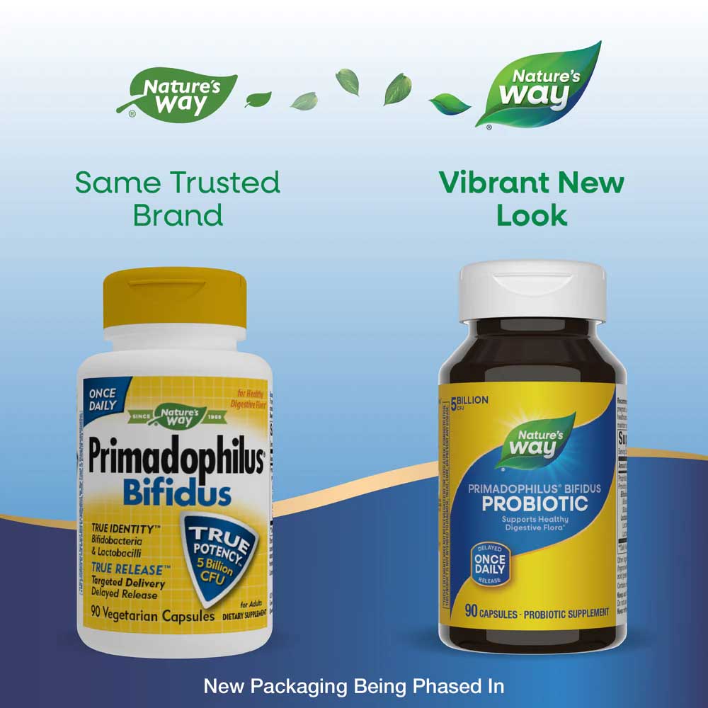 Nature's Way Primadophilus Bifidus Probiotic New Look