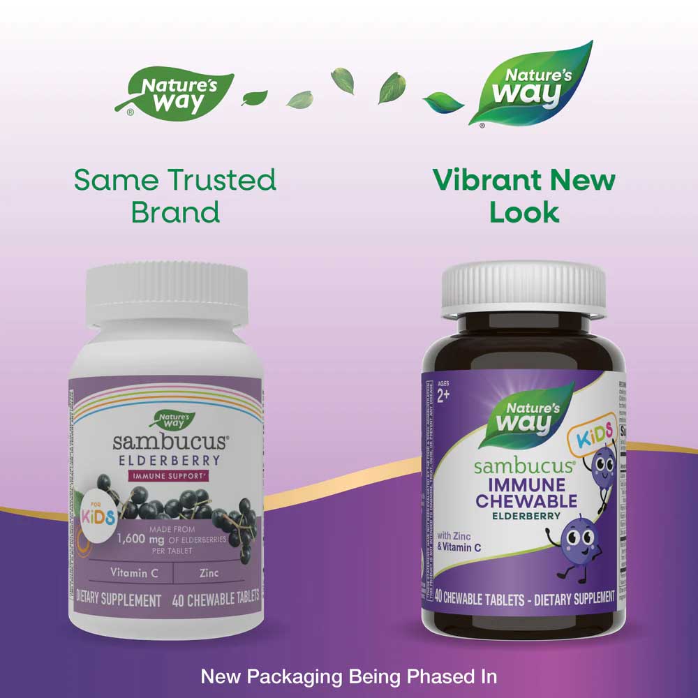 Nature's Way Sambucus Kids Immune Gummies New Look