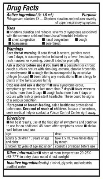 Nature's Way Umcka ColdCare Original Drops Ingredients