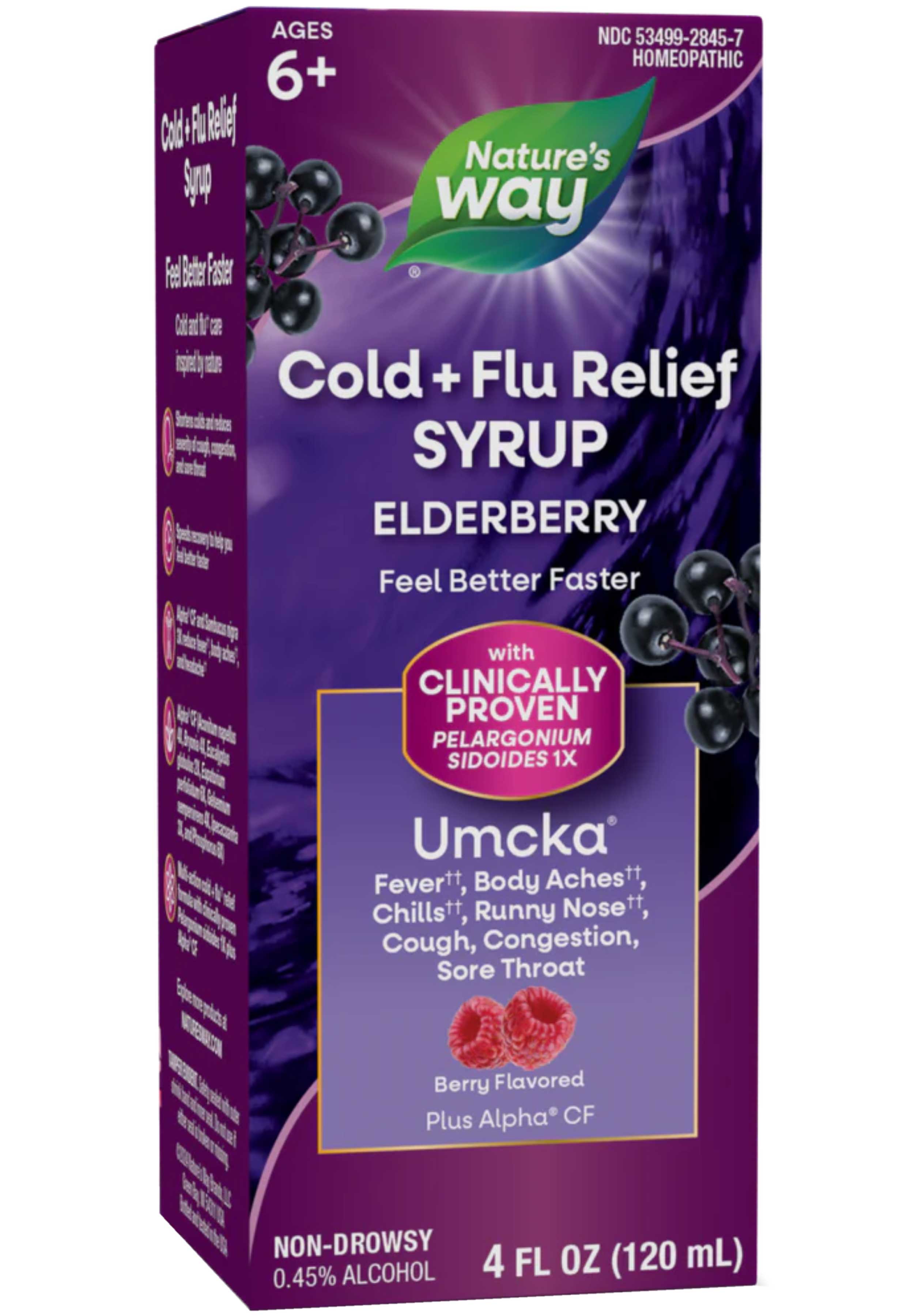Nature's Way Umcka Elderberry Cold+ Flu Relief Syrup