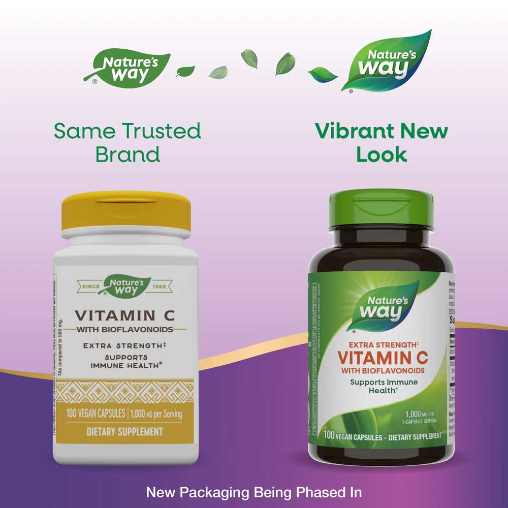 Nature's Way Vitamin C with Bioflavonoids Extra Strength New Look