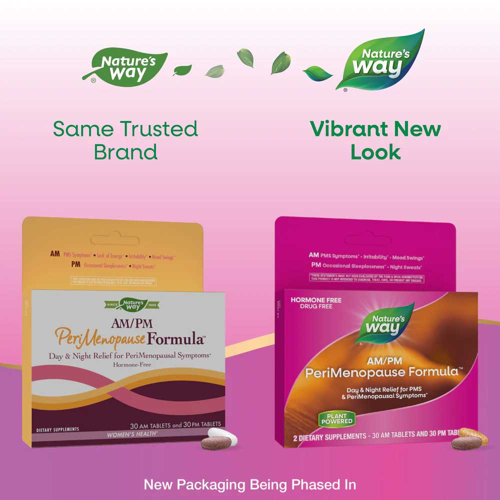 Nature's Way AM/PM PeriMenopause Formula (Formerly Enzymatic Therapy AM/PM PeriMenopause Formula) New Look