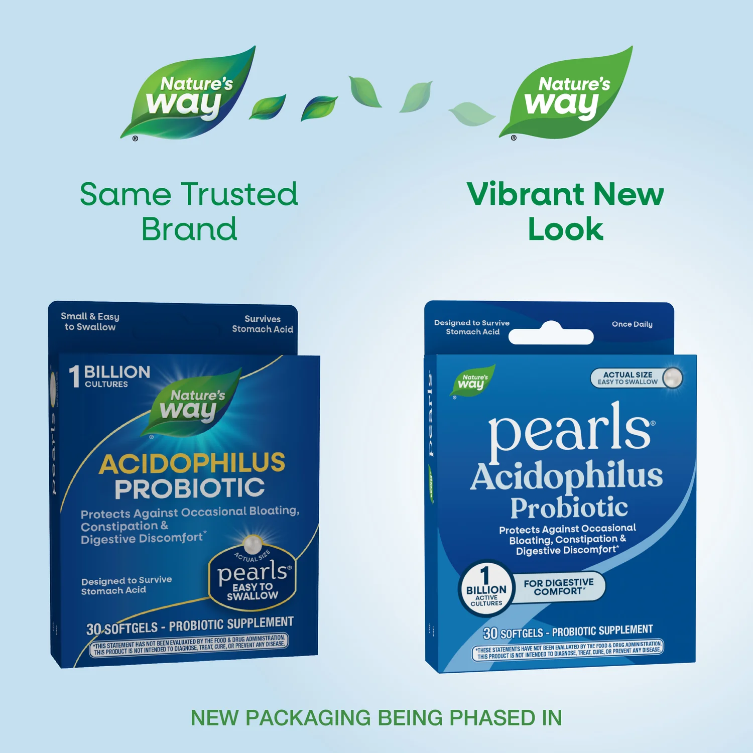 Nature's Way Acidophilus Probiotic Pearls New Look