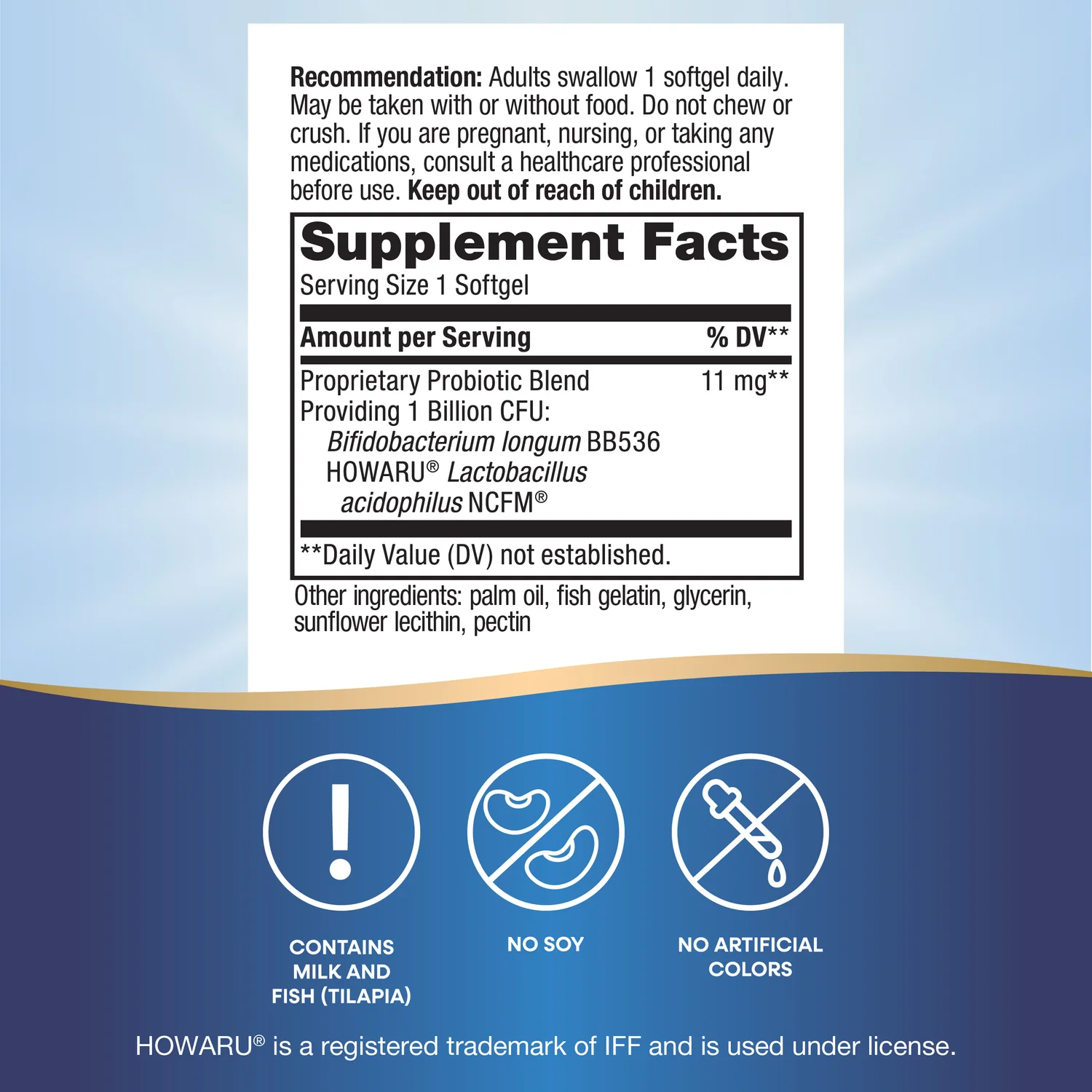Nature's Way Acidophilus Probiotic Pearls Ingredients