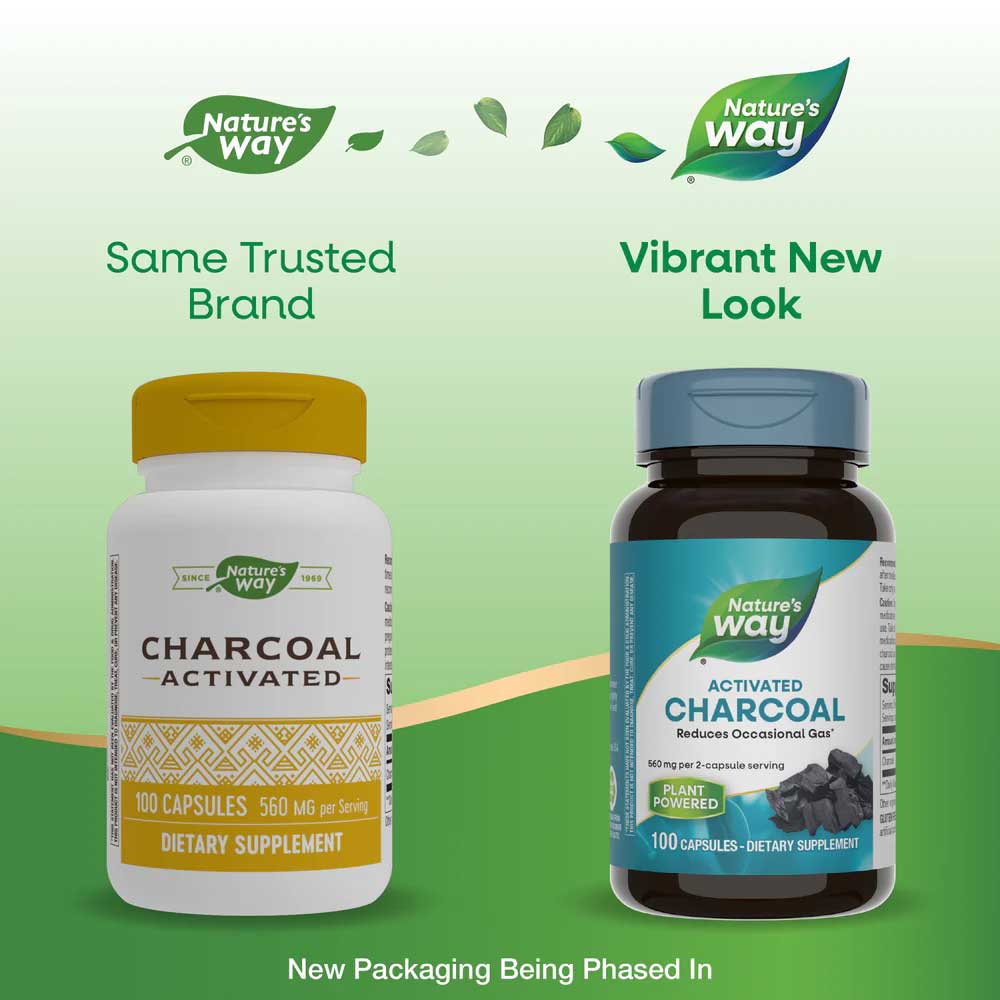 Nature's Way Activated Charcoal (Teal) New Look