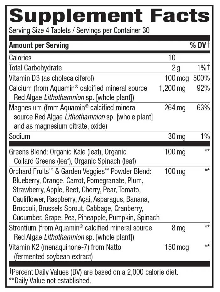 Nature's Way Alive! Calcium Ingredients