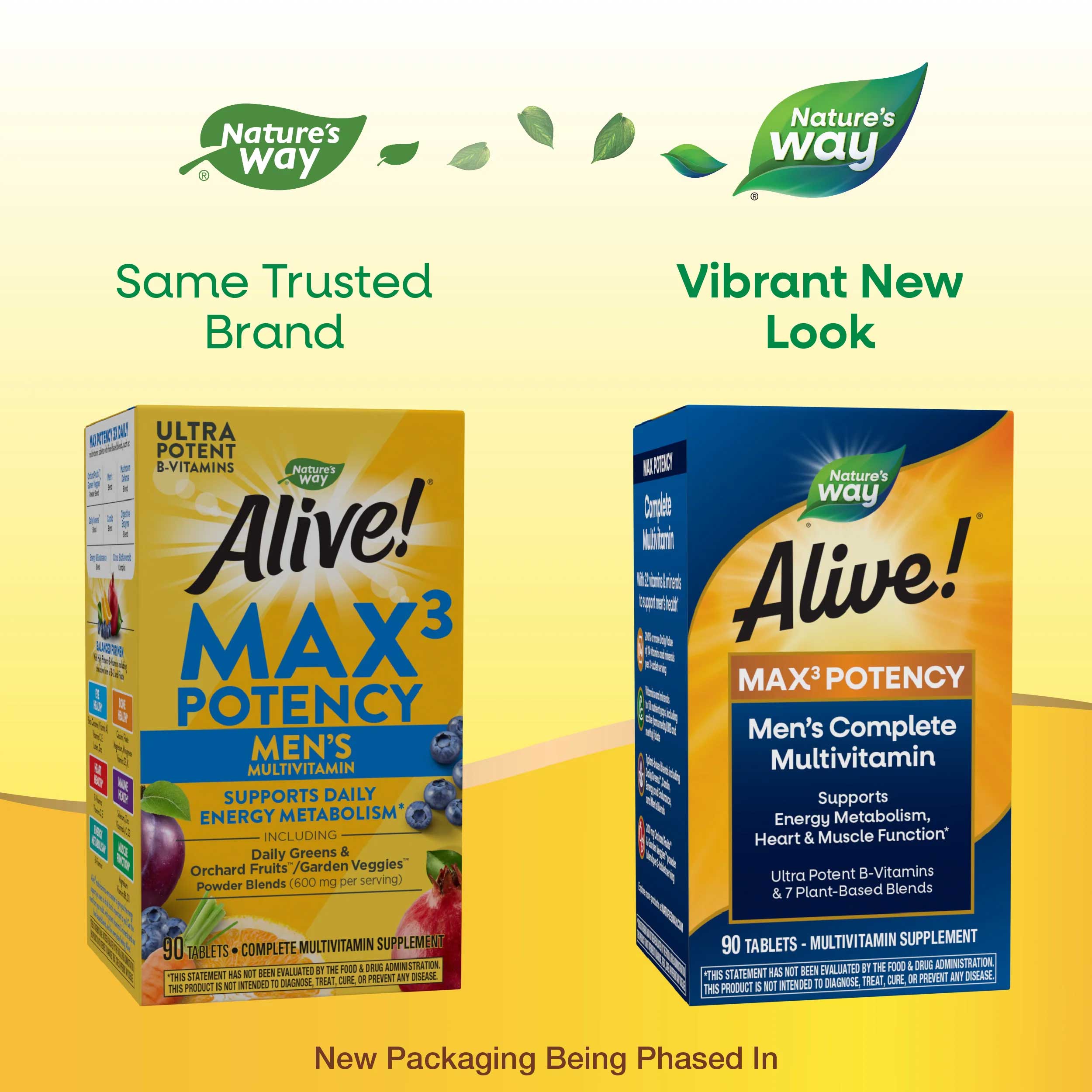 Nature's Way Alive! Max3 Potency Men's Multivitamin New Look