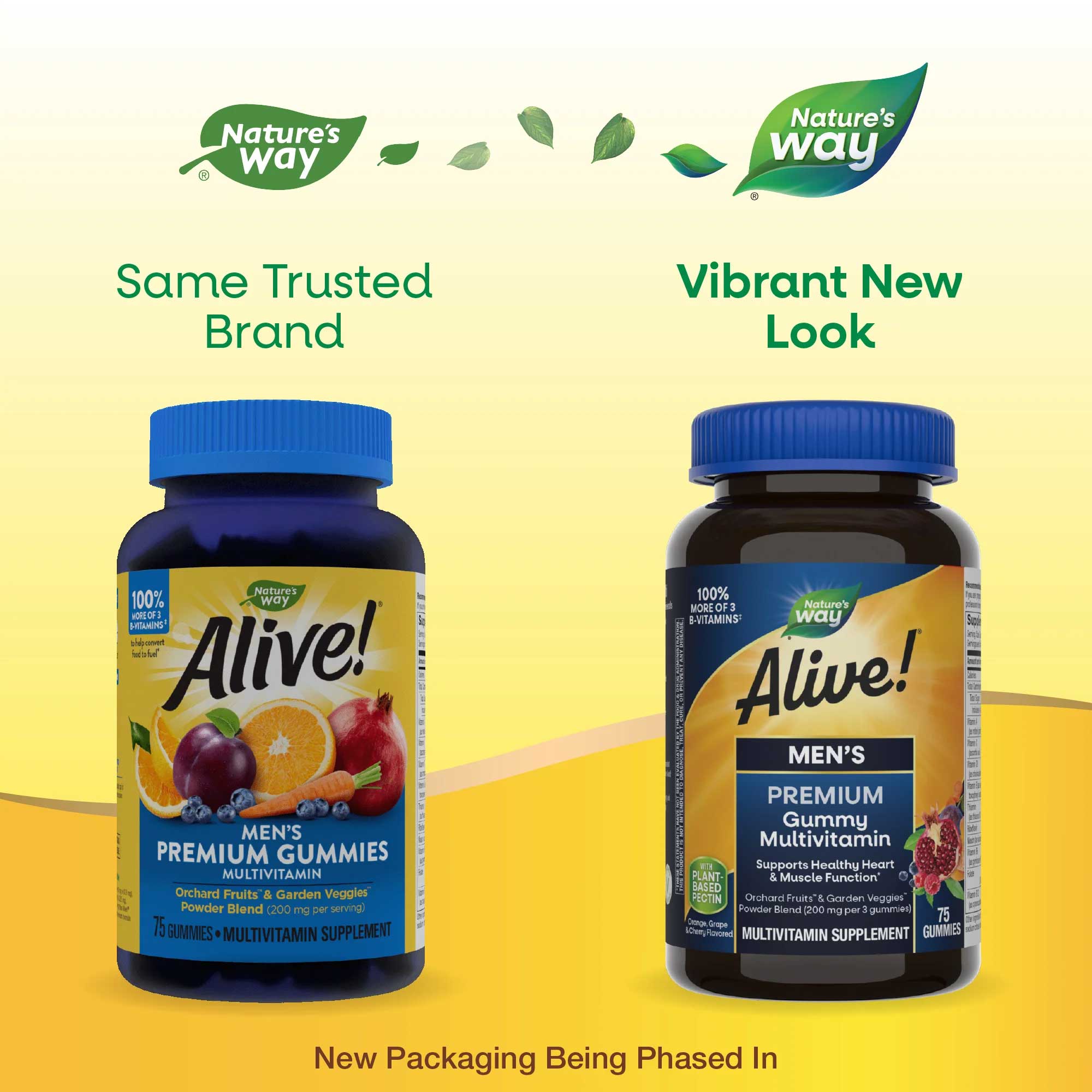 Nature's Way Alive! Men's Premium Gummies Multivitamin New Look