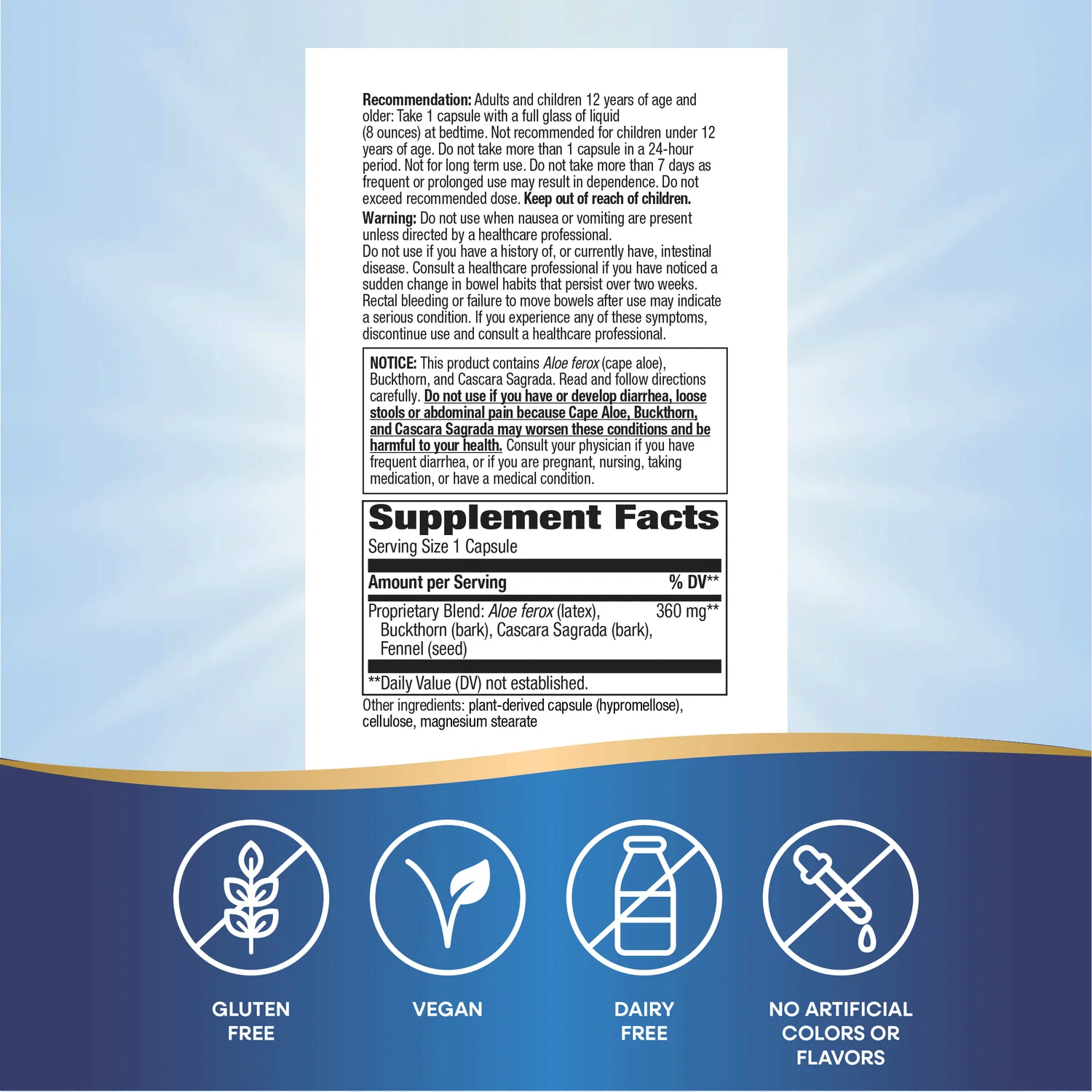 Nature's Way AloeMaxLax with Cascara Sagrada Ingredients