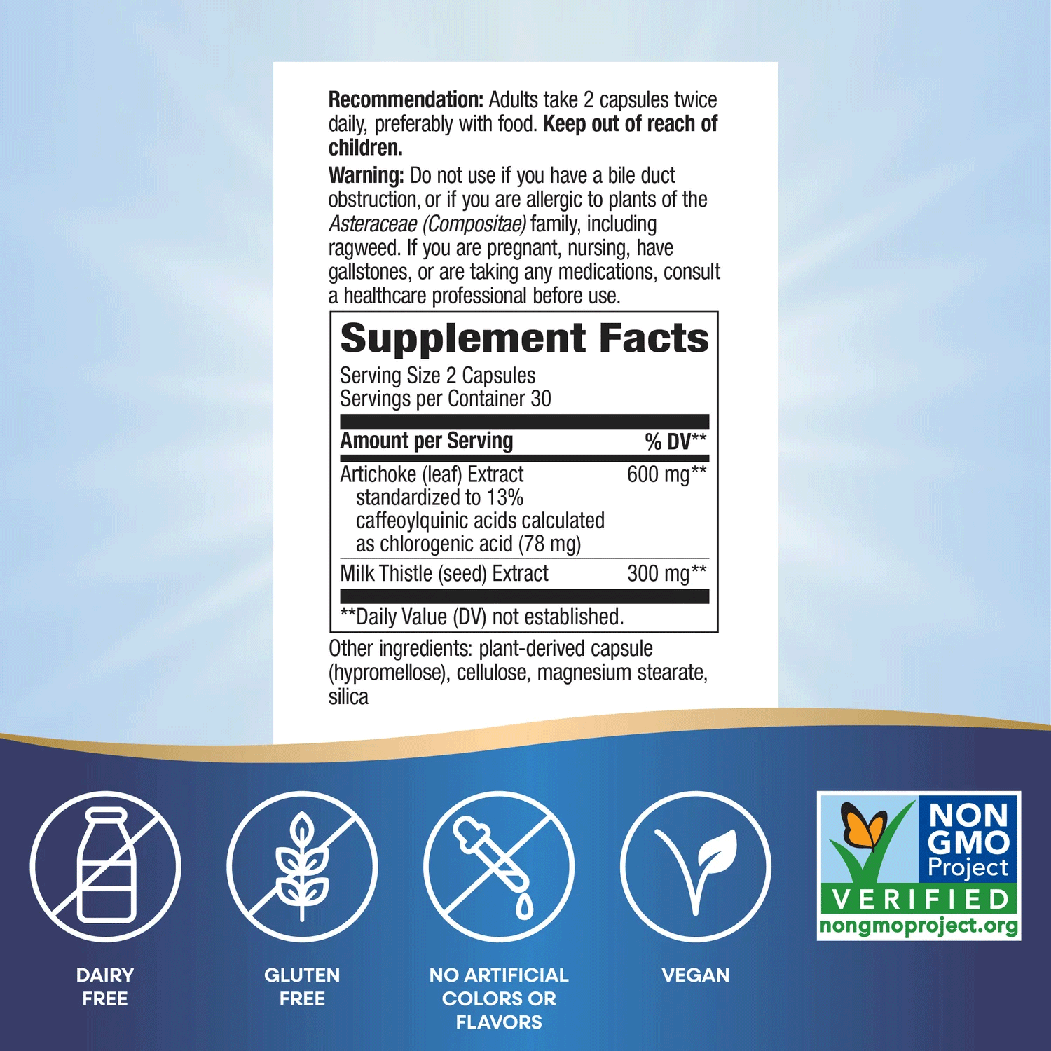 Nature's Way Artichoke Ingredients