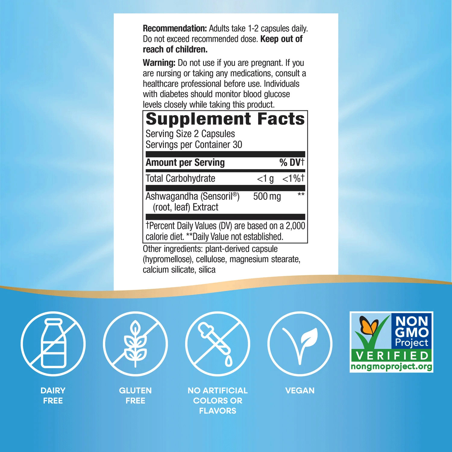Nature's Way Ashwagandha Ingredients