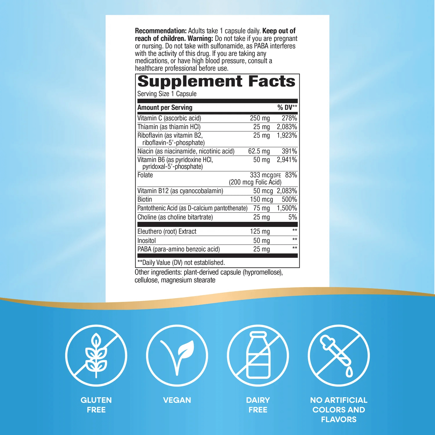 Nature's Way B-Stress Formula Ingredients