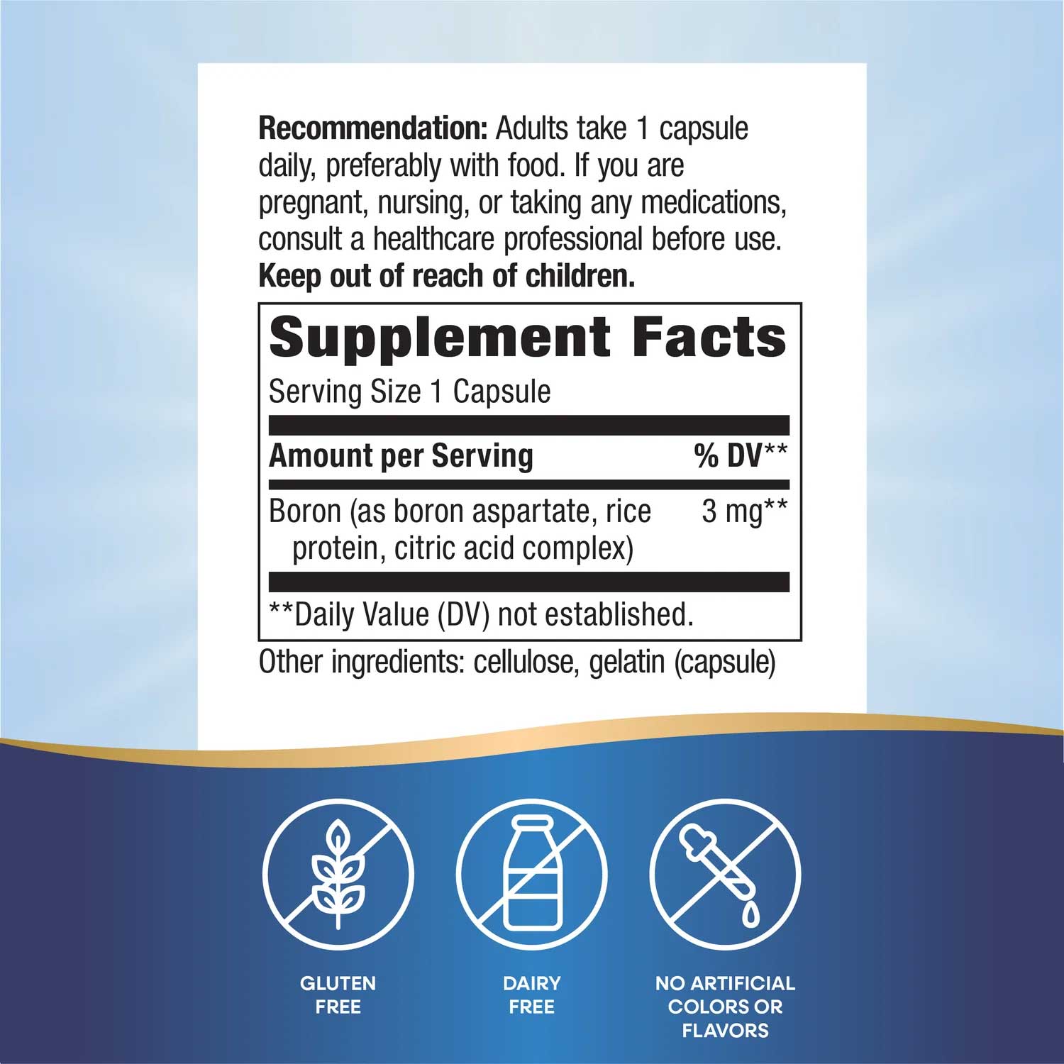 Nature's Way Boron Complex Ingredients