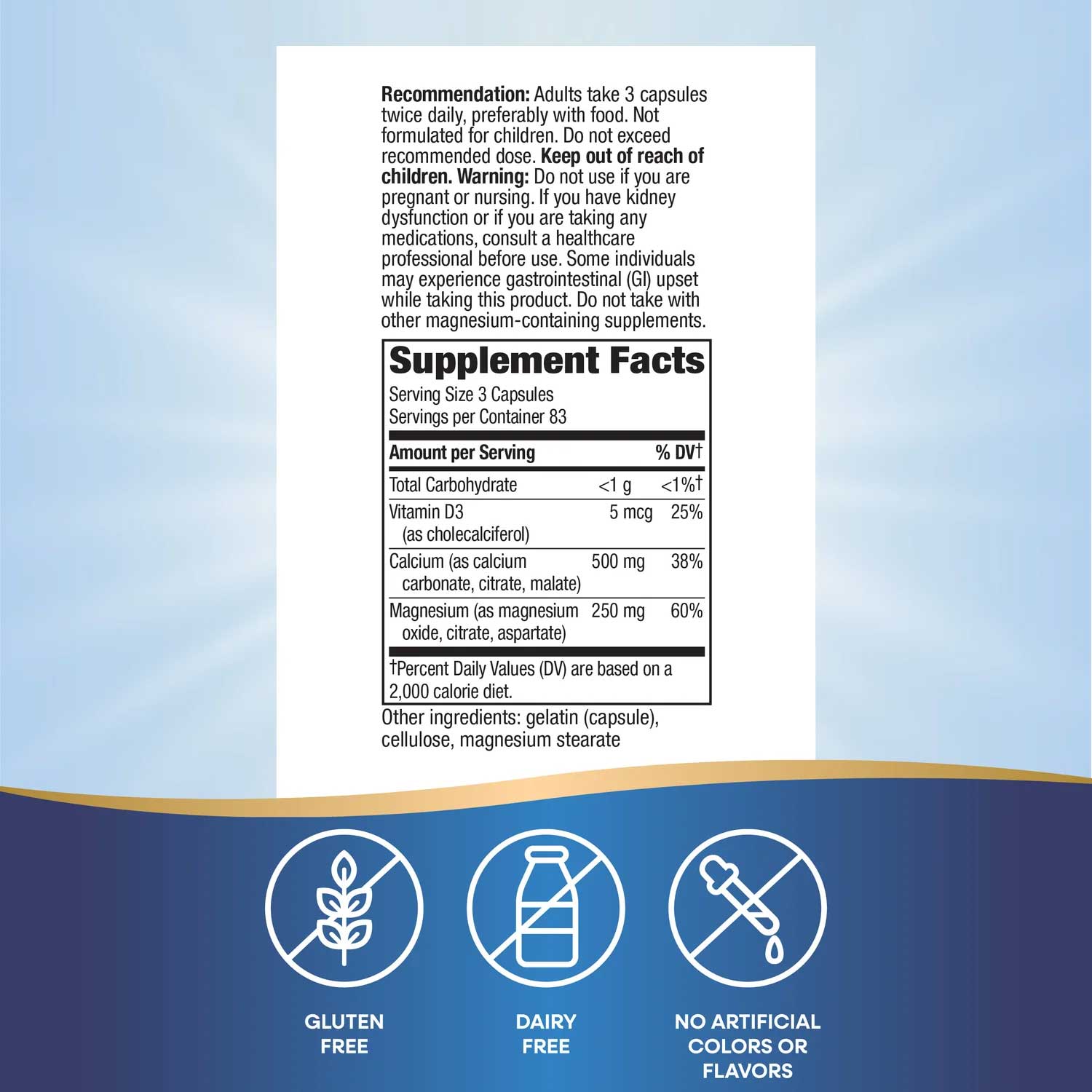 Nature's Way Calcium Mag & D Complex Ingredients