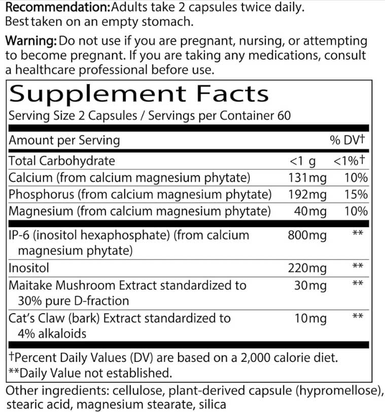 Nature's Way Cell Forté MAX 3 (Formerly Enzymatic Therapy Cell Forté MAX 3) Ingredients