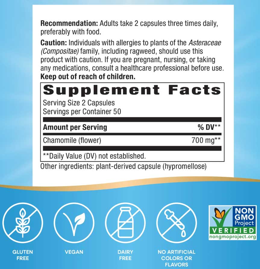 Nature's Way Chamomile Flower Ingredients