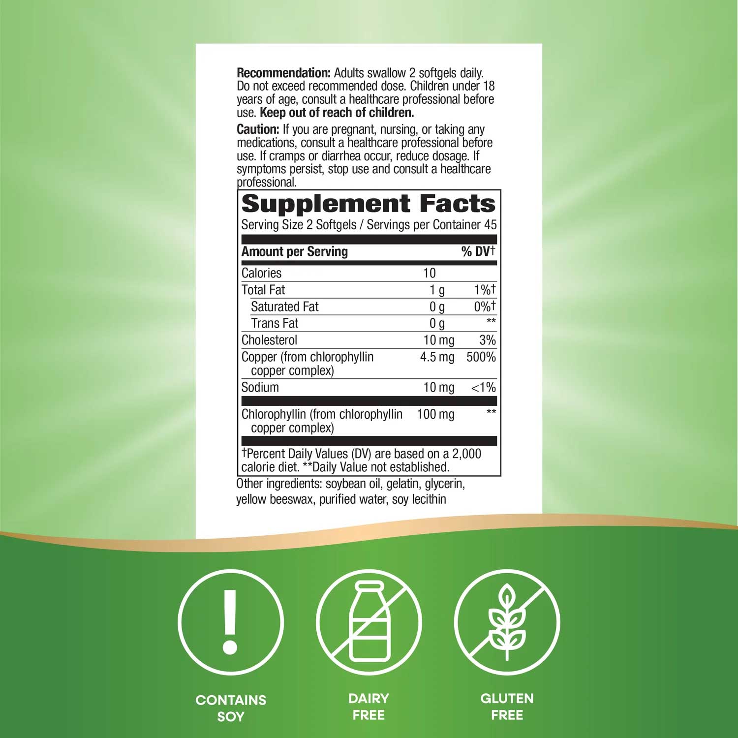 Nature's Way Chlorofresh Ingredients