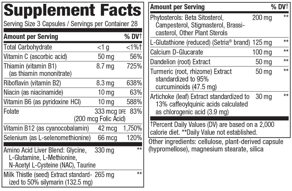 Nature's Way Complete Liver Cleanse Ingredients