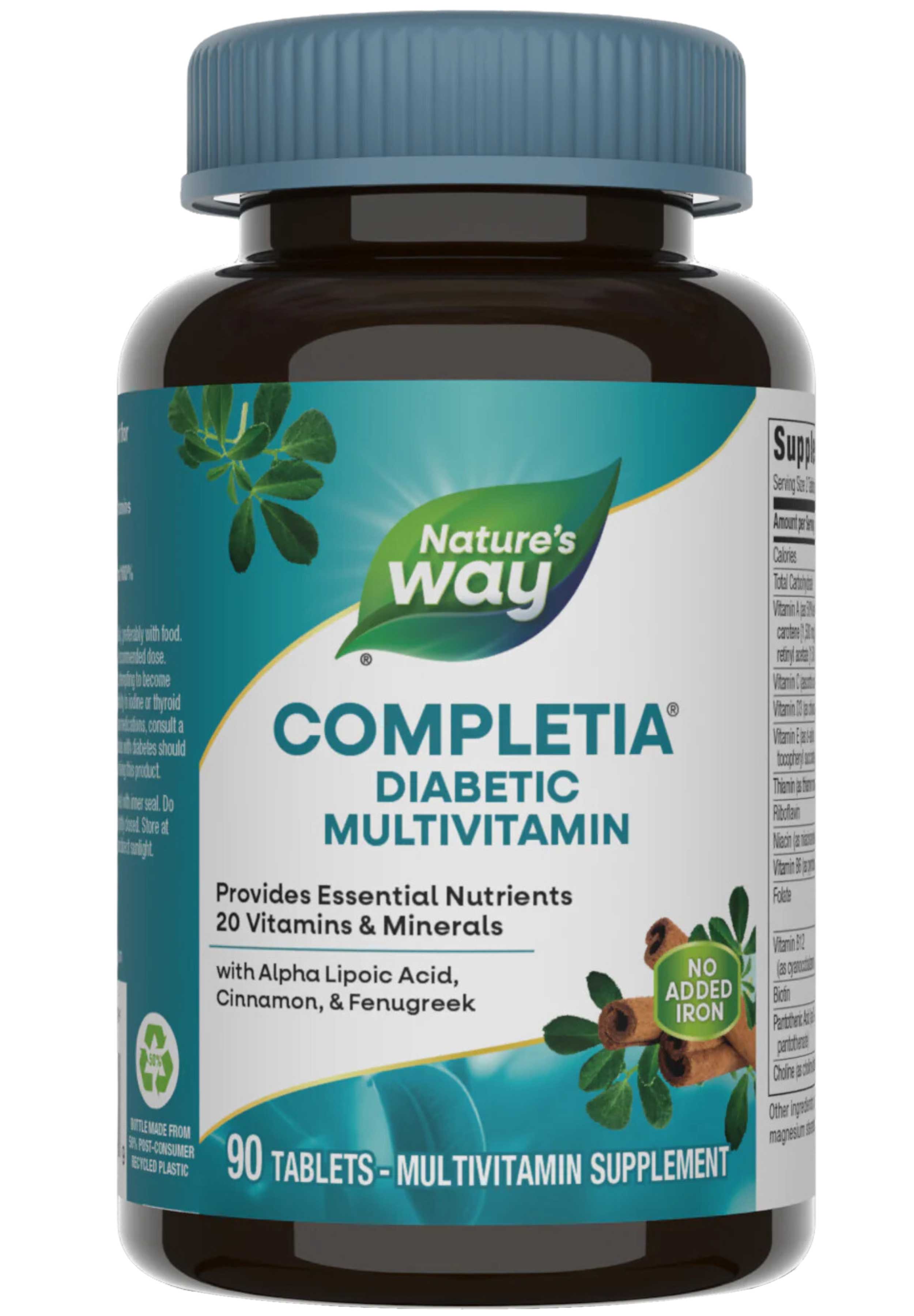 Nature's Way Completia Diabetic Multivitamin No Added Iron