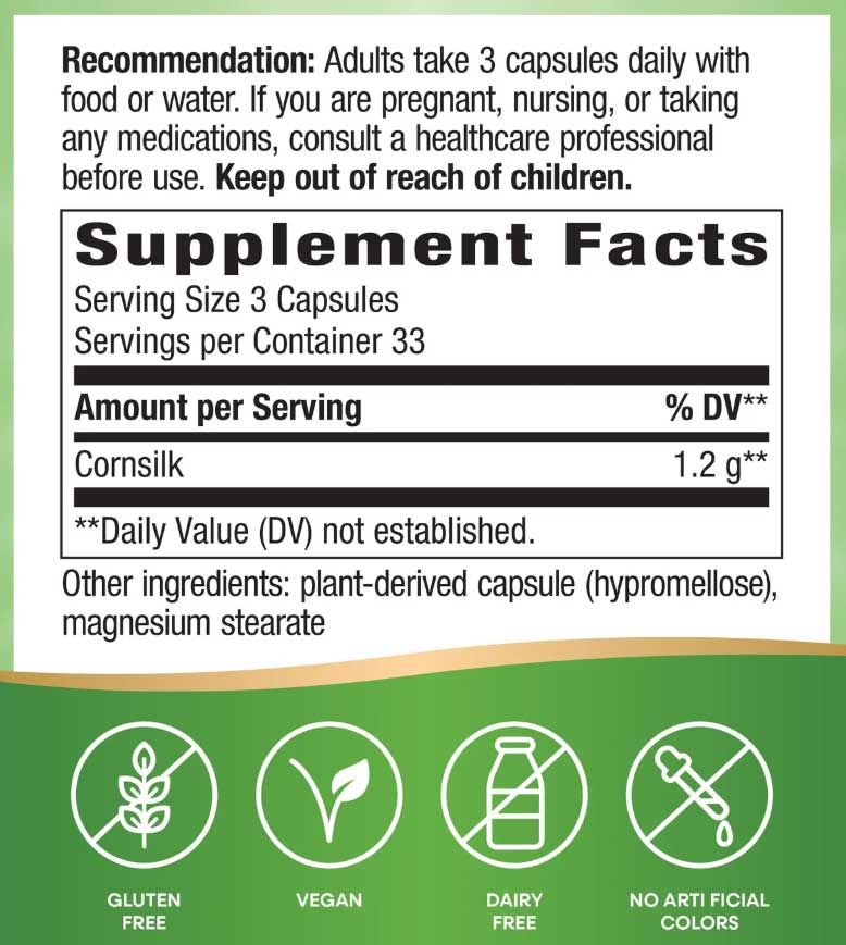 Nature's Way Corn Silk Ingredients