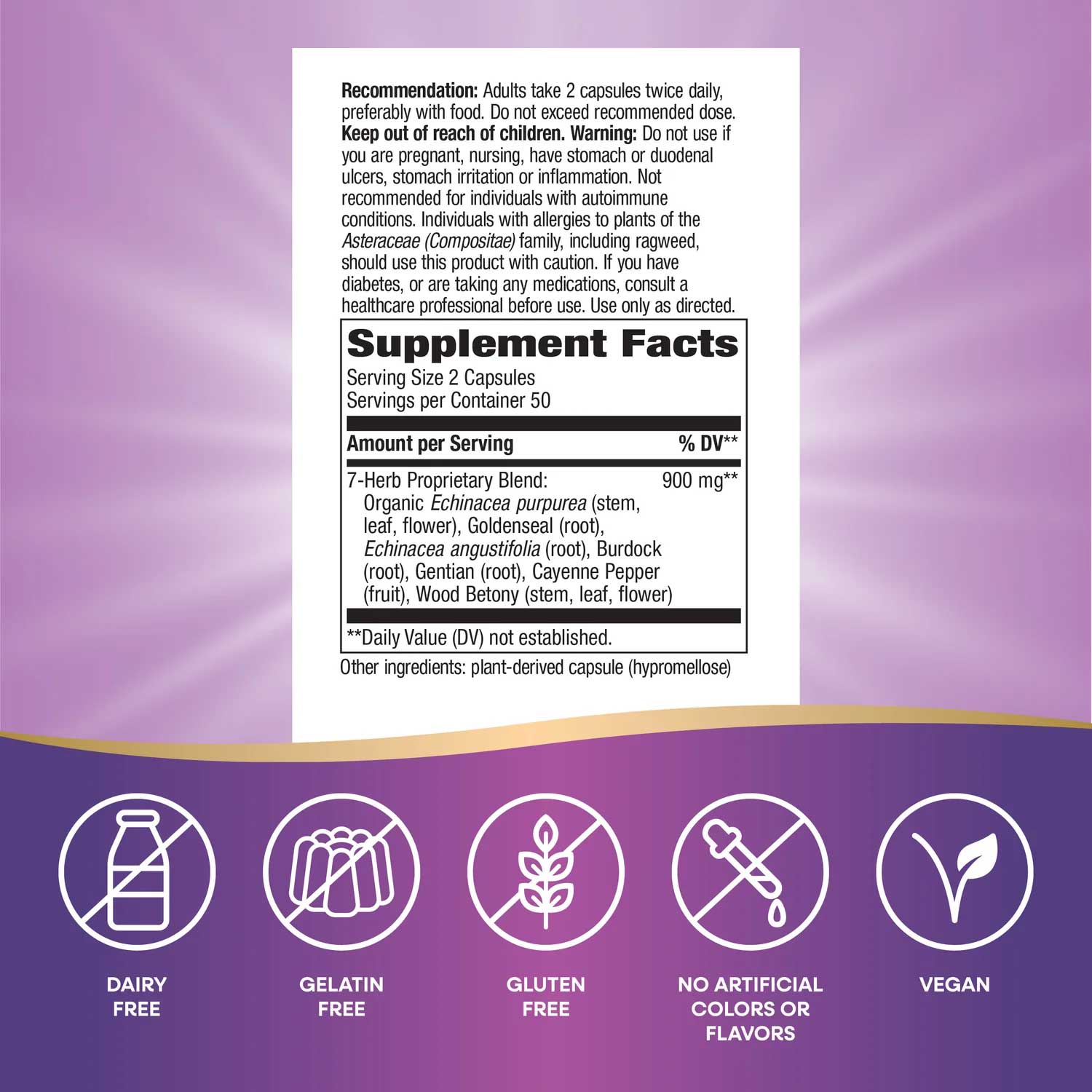 Nature's Way Echinacea Goldenseal Ingredients