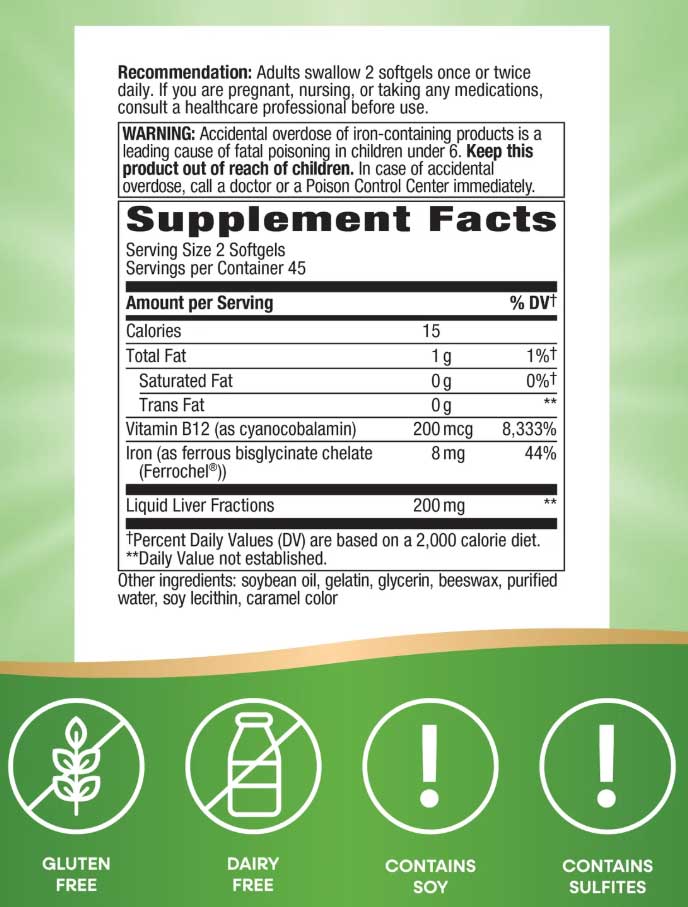 Nature's Way Energizing Iron Ingredients