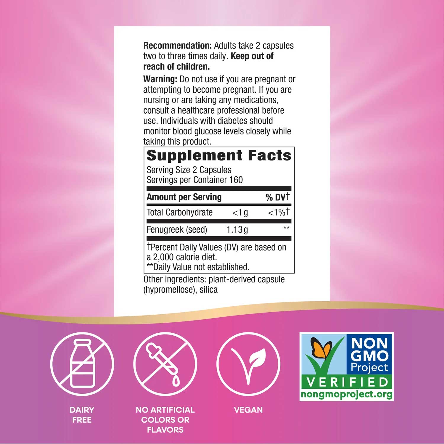 Nature's Way Fenugreek Seed Ingredients