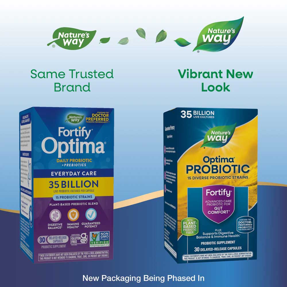 Nature's Way Fortify Optima Probiotic 35 Billion CFU New Look