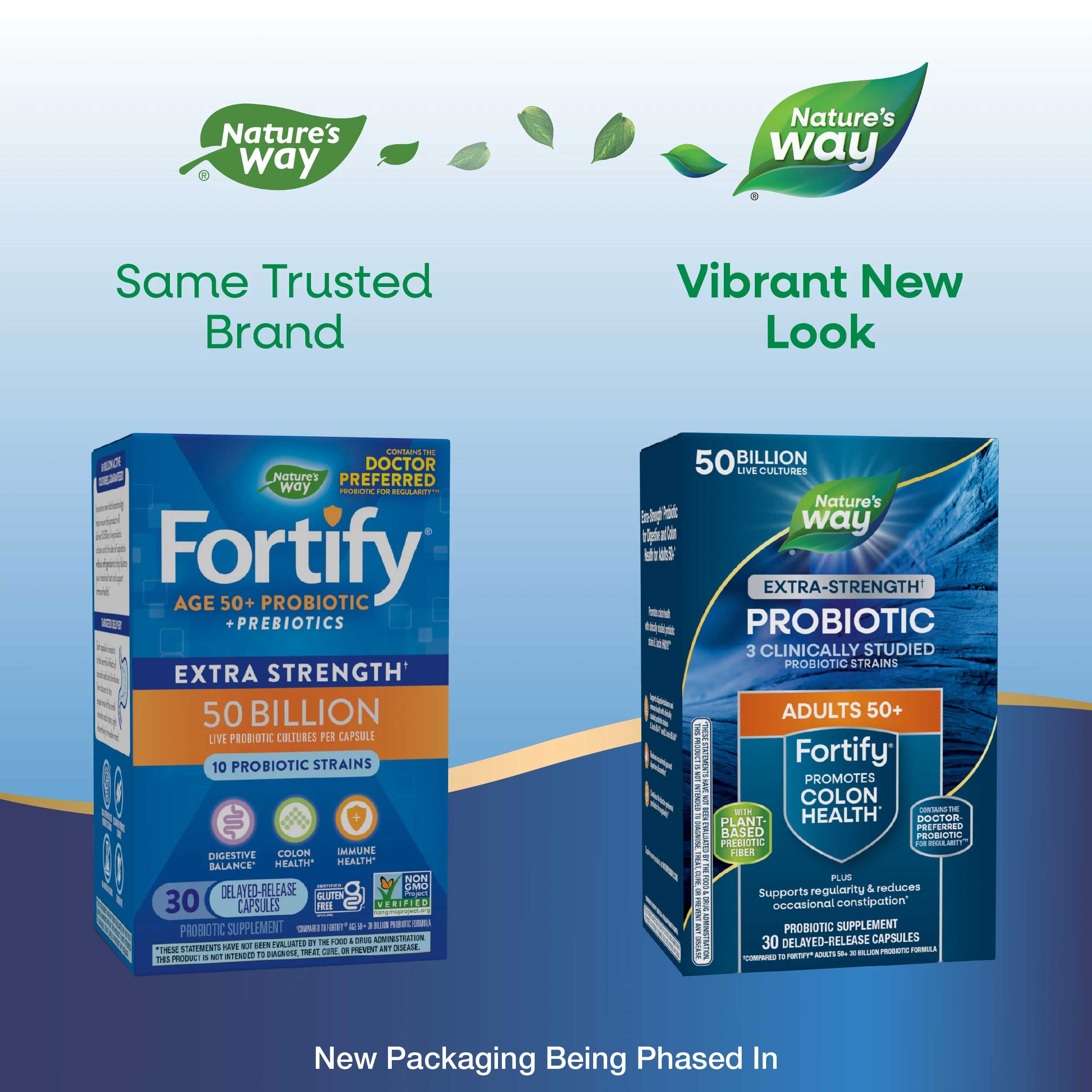 Nature's Way Fortify 50+ 50 Billion Probiotic New Look