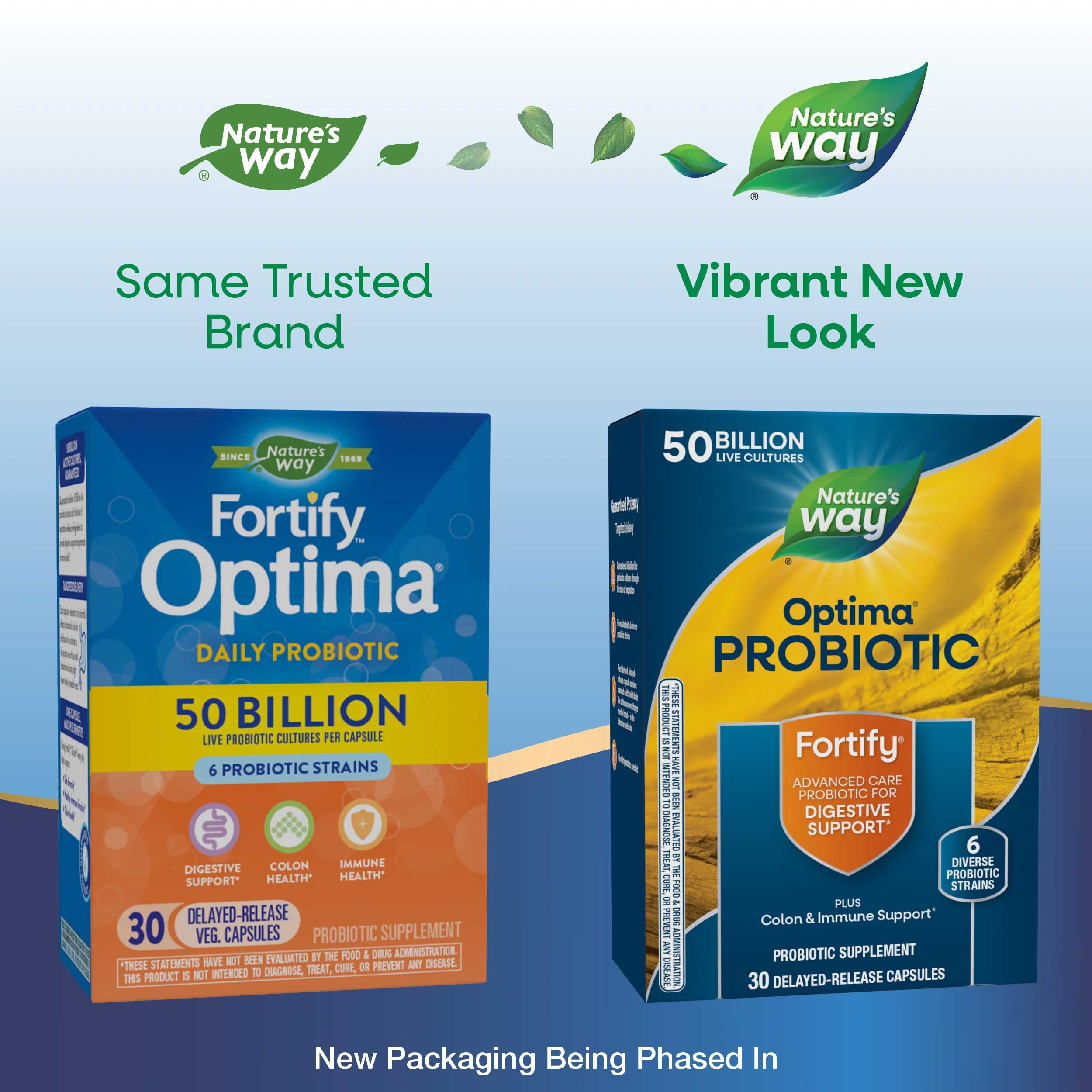 Nature's Way Fortify Optima 50 Billion Probiotic New Look
