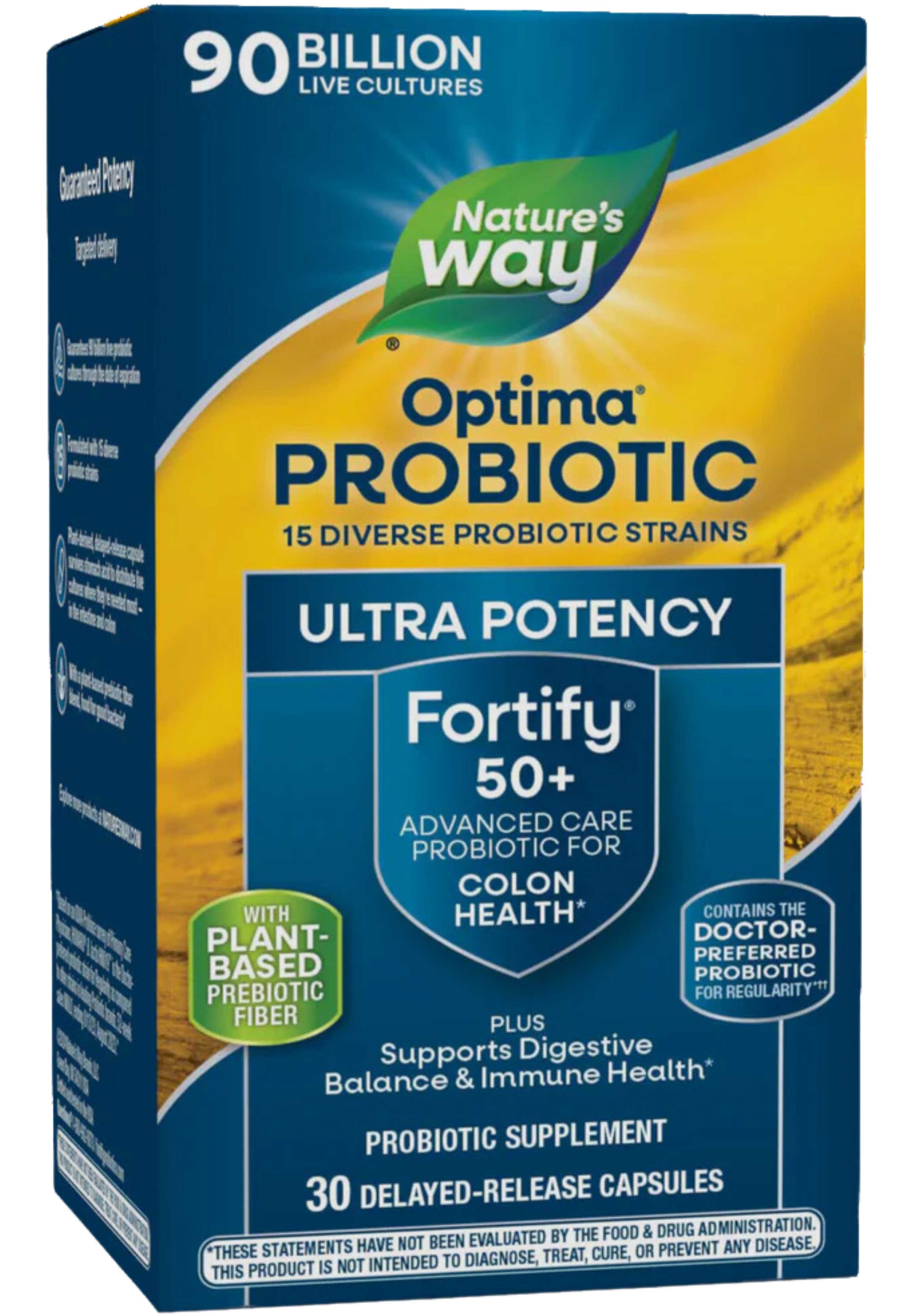 Nature's Way Fortify Optima Advanced Care Age 50+ 90 Billion Probiotic