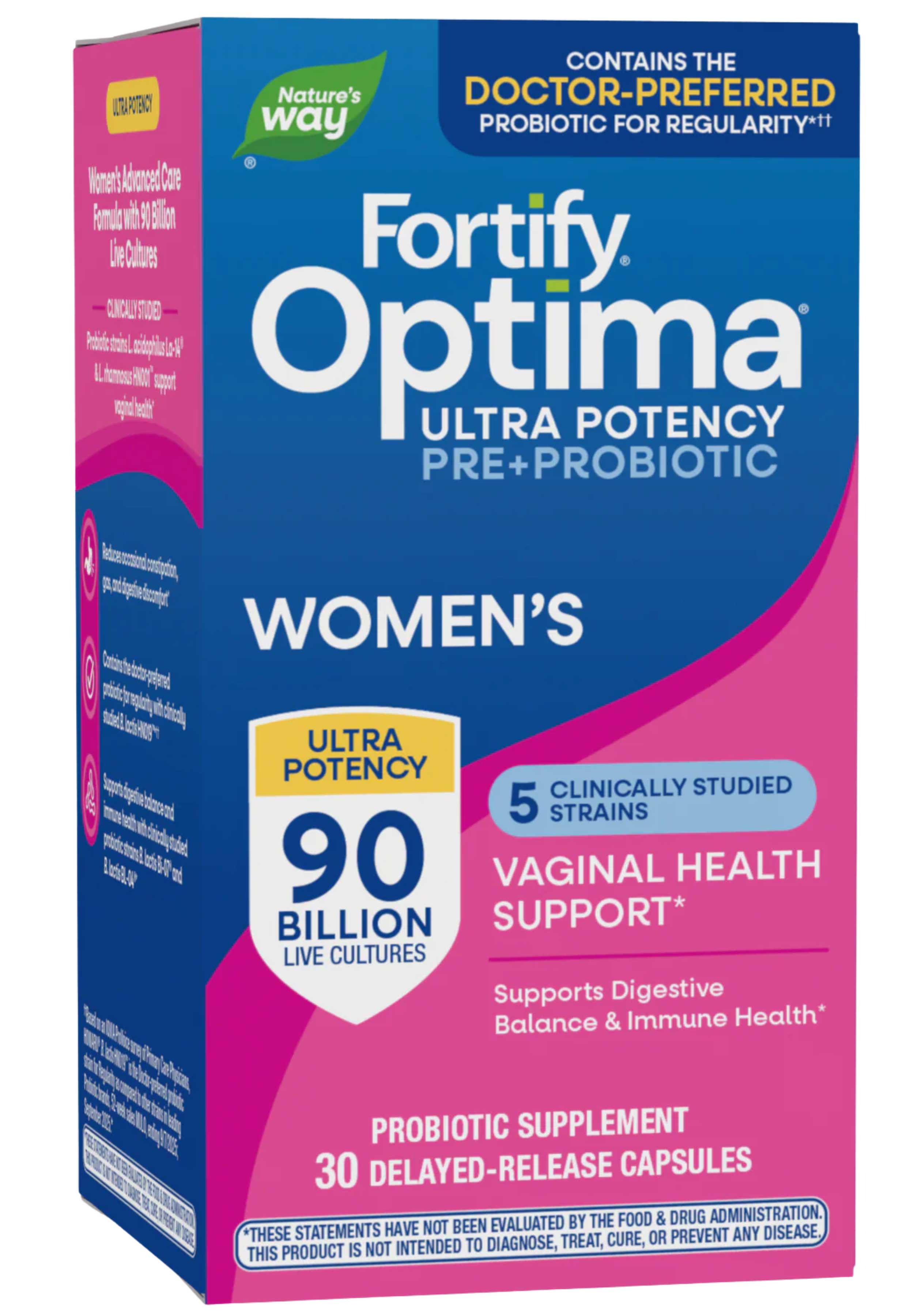 Nature's Way Fortify Optima Ultra Potency Women's Pre+Probiotic 90 Billion