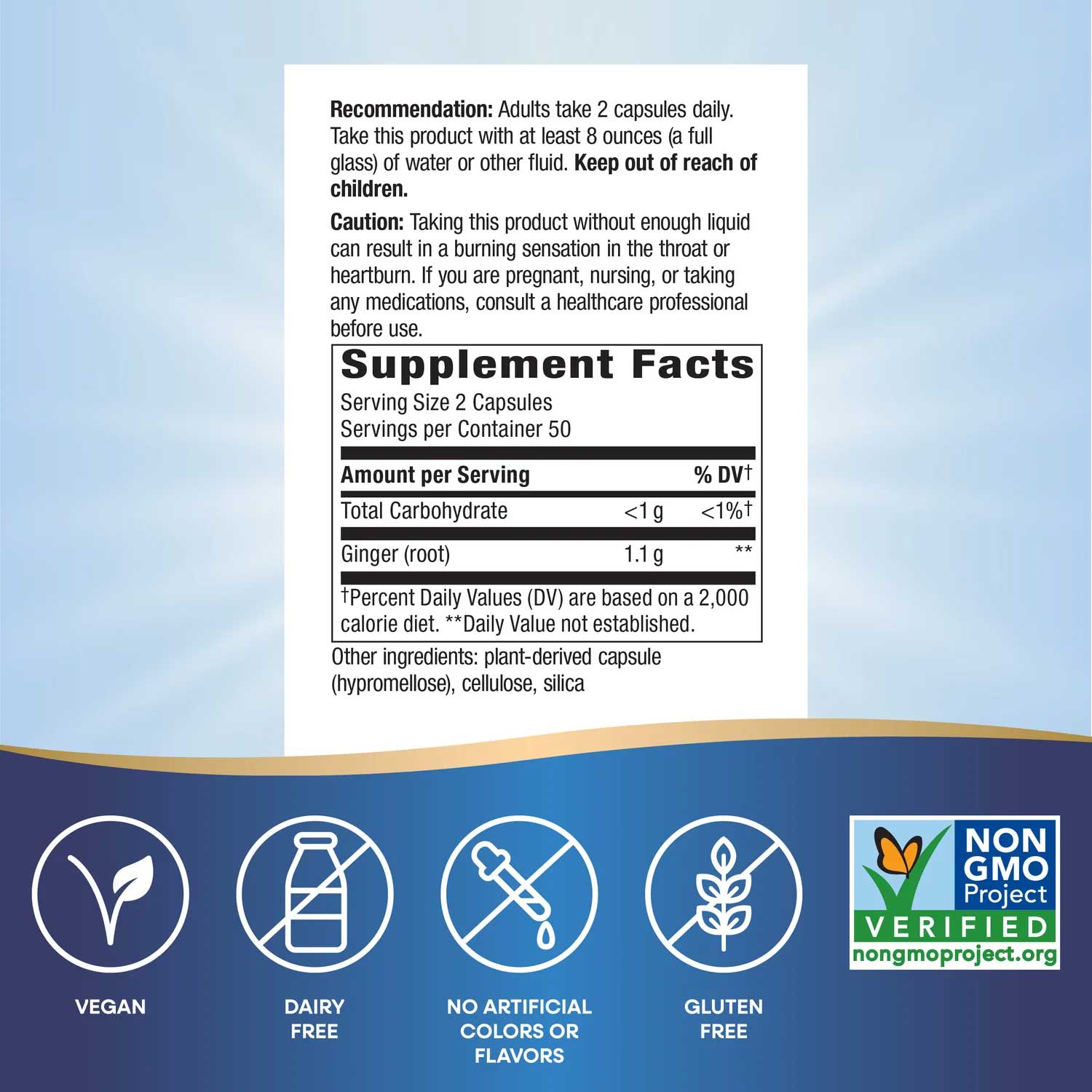 Nature's Way Ginger Root Ingredients