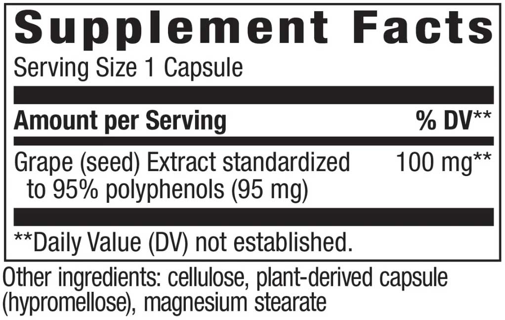 Nature's Way Grape Seed Ingredients