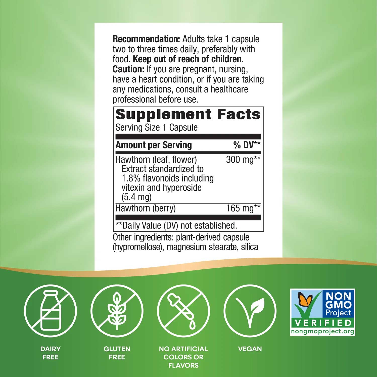 Nature's Way Hawthorn Ingredients