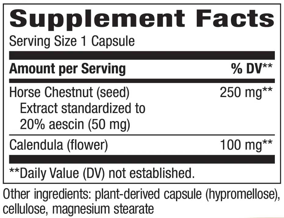 Nature's Way Horse Chestnut Premium Extract Ingredients