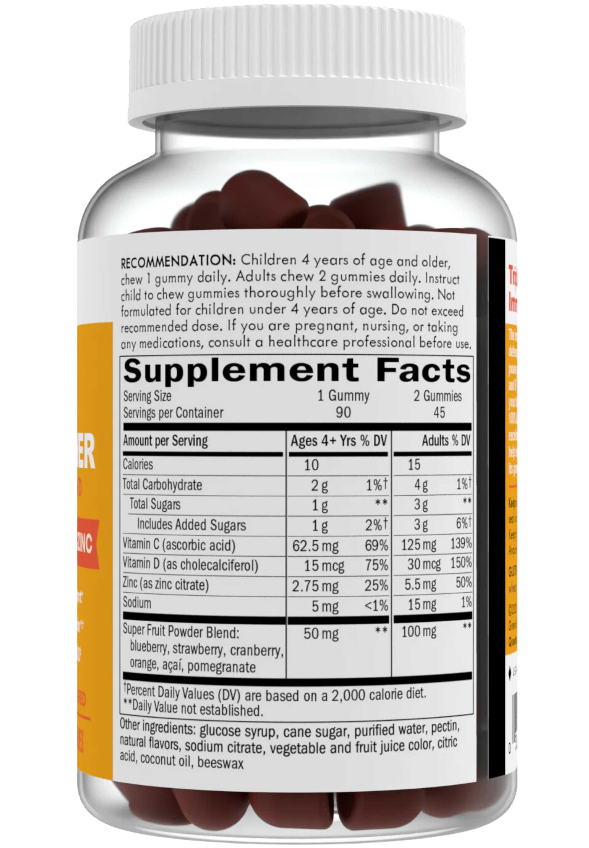 Nature's Way Immune Power Gummies Ingredients